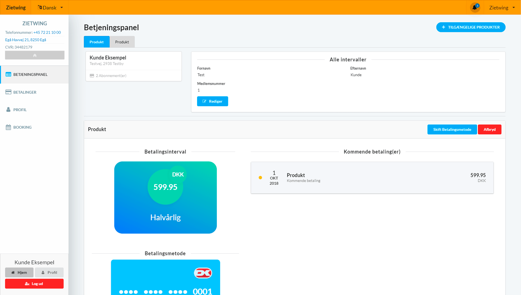 App screenshot: Zietwing.com